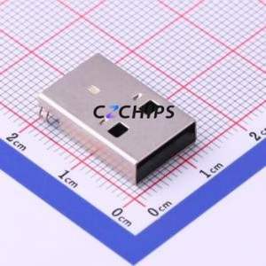 U-G-O4DD-W-1 USB Connector Through hole Component (THT) Connector Type-A USB 2.0 Male 4P - Product Image 1