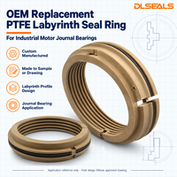 Bague d'étanchéité labyrinthe en PTFE de remplacement OEM pour palier de journal de moteur industriel, fabriquée sur mesure selon échantillon ou dessin