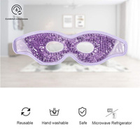 Masque oculaire en gel rafraîchissant avec trous pour les yeux, compresses froides pour les poches et les gonflements, compresse chaude et froide réutilisable, gel pack chaud et froid