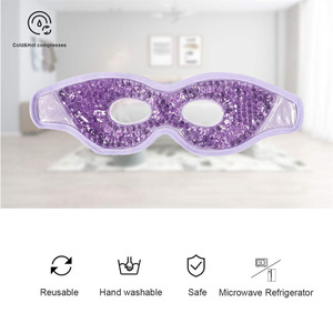 Masque oculaire en gel rafraîchissant avec trous pour les yeux, compresses froides pour les poches et les gonflements, compresse chaude et froide réutilisable, gel pack chaud et froid - Product Image 4