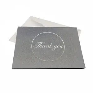 Feuille D'or de luxe Typographique carte Cadeau D'entreprise/impression Personnalisée nouvelle conception carte de remerciement avec enveloppe d'emballage
