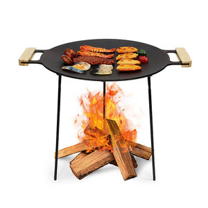 Moderno Braciere Portatile da Campeggio in Ghisa e Acciaio, Griglia BBQ Multifunzionale per Cottura all'Aperto a Carbone - Product Image 1