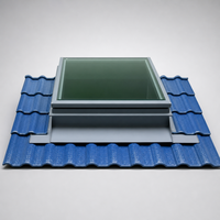 Toit Incliné Moderne Pliant Manuel Étanche avec Support Pneumatique en Verre Trempé 5+14A+5 et Soudure Sans Soudure en Alliage d'Aluminium 6063-T5