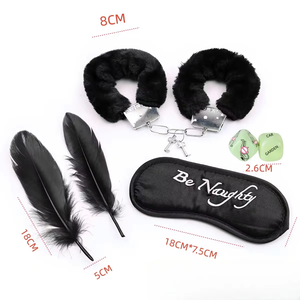 Látigo de paleta sexual para juego de adultos, Kit de Bondage, 4 piezas, juego de esposas, dados, azotes, venda para los ojos, parche para coquetear, juguetes exóticos para amantes - Product Image 6