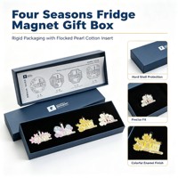 Boîte cadeau rigide personnalisée pour épingles en émail, badges métalliques, emballage cadeau magnétique avec insert floqué