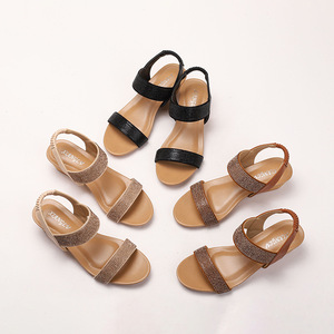 Rhinestone nêm cho Phụ nữ dép Bohemia mở Toe Roman gót thấp dây kéo trở lại nền tảng mùa hè ăn mặc phụ nữ bãi biển dép - Product Image 4