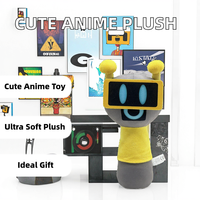 YD TOYS Sprunki Anime Mignonne Poupée en Peluche Amusante Compagnon Anti-Stress Jaune Jouets en Peluche Coton PP