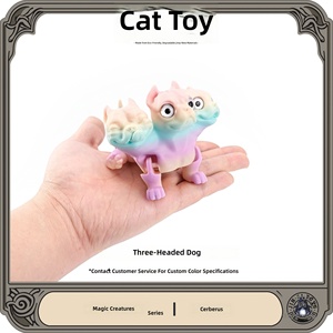 Figura de Perro de Tres Cabezas Impresa en 3D, Coleccionable de Moda, Articulación Flexible, Realista - Product Image 2