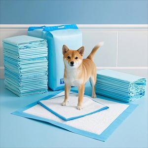 Tapis d'entraînement jetables de luxe en coton pur et bambou, ultra-absorbants, anti-fuites, pour animaux de compagnie, avec absorption instantanée et maintien de l'eau - Product Image 1