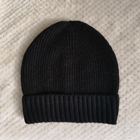 Bonnet en laine unisexe jacquard tricoté couleur unie, chaud pour l'automne et l'hiver, brodé, taille 48-50cm, en stock