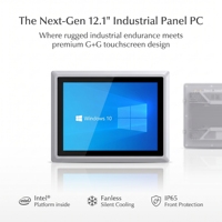 Computadora Industrial con Panel Táctil Integrado de 12.1 Pulgadas, Doble LAN, COM, USB, HD, Compatible con Windows y Linux, HMI, OEM, ODM, Personalizable