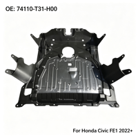 Ventes directes d'usine YIPEI, cache-moteur pour Honda Civic FE FL 11e génération 2022+, cache inférieur du réservoir de carburant 74110-T31-H00