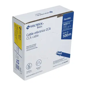 Cavo Volteck CCA 12 AWG 100m Bianco, Filo Elettrico Flessibile Base 600V con Isolamento PV per Cablaggio - Product Image 1