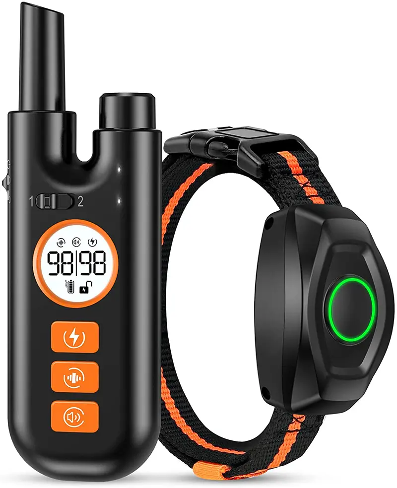 IPX7 Wasserdichtes Anti-Bark-Hundes chock halsband Fernbedienung 1300ft Beep Shock Vibration Wiederauf lad bares elektrisches Hunde trainings halsband