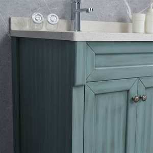 Modern Style Economic <b>Bathroom</b> Vanity with Faucet and Drawer Basket Laminate and Artificial Marble Countertop for Apartments - Product Image 4