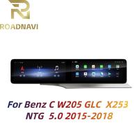 Radio de Coche Portátil RoadNavi Android para Mercedes Benz Clase C GLC W205 X253 2015-2019 GPS DSP CarPlay Pantalla Dividida para el Tablero