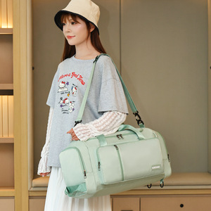 Large Capacity Fashionable Polyester Oxford Single Shoulder Crossbody <b>Backpack</b> Zipper Independent Shoe Compartment Dry Wet - Product Image 6