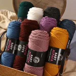 Sợi len <span class=keywords><strong>Alpaca</strong></span> ấm áp pha trộn 100g để đan tay - Product Image 3