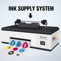 Imprimante DTF A3+ avec Tête Epson L1800, Machine de Transfert Thermique Direct sur Film pour T-shirts, Système d'Encre Blanche, Prise en Charge des Rouleaux et Feuilles