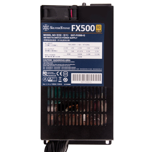 Alimentation électrique SilverStone FX500 80+Gold Flex 500W 24 broches Mini ATX 1U 150mm pour boîtier de bureau ITX - Product Image 6
