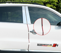 Vente en gros de bandes chromées autocollantes universelles pour la protection de la voiture argent noir