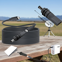 Convertisseur étanche DC 5,5*2,1 vers Type C 100W, adaptateur PVC de haute qualité compatible avec l'adaptateur de charge Starlink pour chargeur d'ordinateur portable