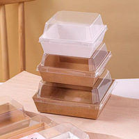 Boîte d'emballage carrée pour sandwich Sushi Snacks Food Snowy Mochi Puff Meat Floss Dip Sauce Baking Matte Lamination Mailing