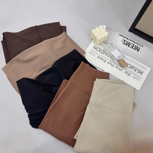 Nuevo Diseño, Logotipo Personalizado, Leggings Deportivos de Cintura Alta, Elásticos, de Nailon, Talla Grande, para Yoga y Gimnasio, para Mujer - Product Image 6