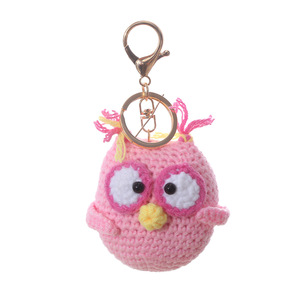 Handmade Amigurumi Crochet Charm Items Animals Toys Doll <b>Owl</b> Keychain Knit Amigurumi Yarn Crochet <b>Owl</b> Bird Key Holder Bag Charms - Product Image 5