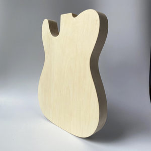 Cuerpo de guitarra sólido de tilo personalizado DIY sin acabar TL con tapa de Burl - Product Image 5