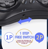Consola de Videojuegos Retro de 16 Bits Inalámbrica para Sega Genesis, Consola Retro con 913 Juegos
