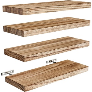 Best Selling <strong>50cm</strong> Wooden <strong>Shelf</strong> Wall-mounted Non-Folding Floating <strong>Shelves</strong> Double Tier Bathroom Double Layer Towel Storage Rack - Product Image 2