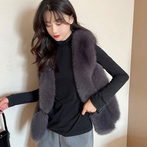Chaleco de Invierno sin Mangas para Mujer, con Parches de Piel Sintética, Cálido y Suave, Abrigo de Moda - Product Image 2