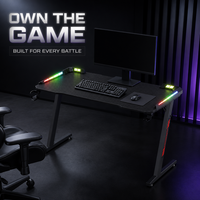 Bureau de jeu AOR, tables de jeu en MDF, structure en métal en forme de Z, montage facile, multifonctionnel, durable, convertible, vente en gros d'usine