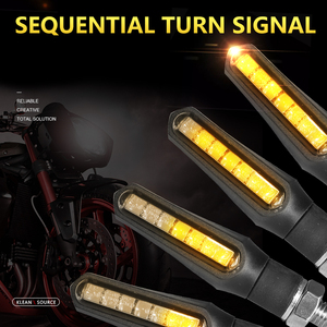 Luz Indicadora LED Ámbar Dinámica Secuencial con Aprobación E-MARK para Todas las Motocicletas - Product Image 1