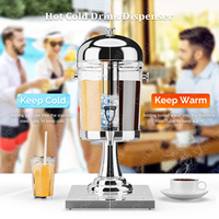 Distributeur de boissons de luxe en acier inoxydable 8QT 10L Distributeur d'eau pour buffet de restauration avec réfrigération