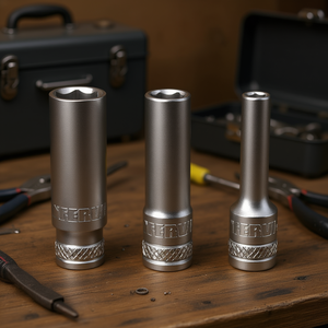 Clé à douille hexagonale longue Fervi 10 mm 12 mm 13 mm en acier au chrome vanadium - Product Image 3