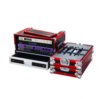 Flight case pour microphones 4U, récepteur sans fil 5U, étui pour microphones 3U en alliage d'aluminium, châssis 2U, étui pour accessoires 6U