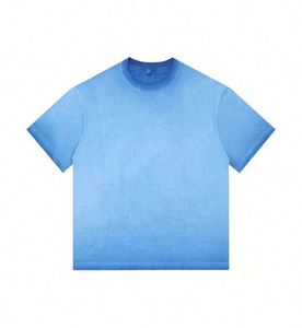 เสื้อยืดคอกลมโอเวอร์ไซส์ทรงหลวม ผ้าฝ้าย 100% คุณภาพสูง สไตล์วินเทจ ล้างสีแบบแอซิด สำหรับผู้ชาย - Product Image 1