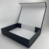 Boîte d'emballage rigide pliable élégante avec fermeture magnétique, boîte cadeau de luxe personnalisée avec logo pour la mode