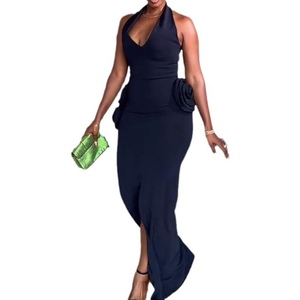 In Stock African Halter Dress Custom Made & Pleats Elegance | Alibaba.com In Stock African Halter Dress Custom Made & Pleats Elegance | Alibaba.com