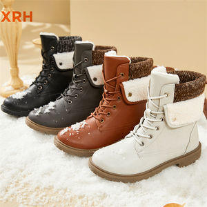 Botas de Nieve Personalizadas de Diseño para <span class=keywords><strong>Mujer</strong></span>, con Parte Superior de PU, Antideslizantes, con Cordones, Blancas, para la Temporada de Otoño, Venta al Por Mayor 2025 - Product Image 2