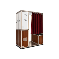 Machine Photobooth Professionnelle Démontable Portable avec Éclairage RGB 360° et Flight Case pour Location Événementielle, Mariages et Fêtes, Compatible DSLR