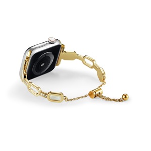 Moda mujer cadena de oro Metal <span class=keywords><strong>Acero</strong></span> <span class=keywords><strong>inoxidable</strong></span> pulsera Smartwatch Correa reloj pulsera banda para <span class=keywords><strong>Apple</strong></span> <span class=keywords><strong>Watch</strong></span> - Product Image 4