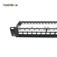 Panneau de brassage modulaire mural non équipé 19 pouces 1U UTP RJ45 Cat5e Cat6a 24 ports Cat6