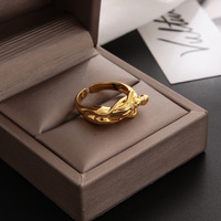 Vente chaude en Europe et en Amérique, bague de couple en alliage de conception abstraite unisexe, hip-hop, câlin, baiser, bijoux populaires pour unisexe