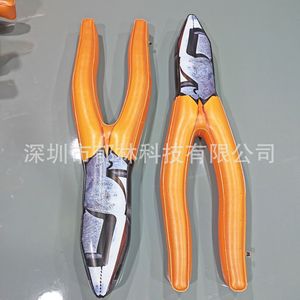 Custom Inflatable Pliers Model Tool Prop Orange 6-8 Ft Digital Printing Water Resistant <b>Manual</b> <b>Pump</b> Advertising Inflatables - Product Image 3