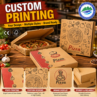 Boîte à pizza en carton personnalisée avec impression de logo, emballage alimentaire en carton, boîte à emporter avec couleur