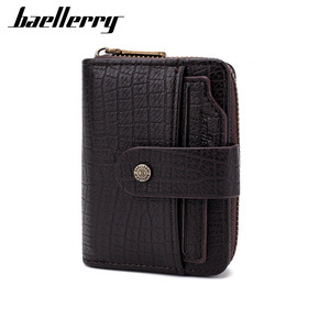 Tarjetero Baellerry para Hombre, Cartera con Cierre de 4 Pulgadas, Diseño de Piedra Negra, Estuche para Tarjetas de Crédito, Uso Diario - Product Image 5