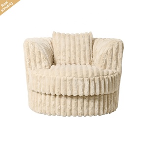 Fauteuil de salon moderne de luxe rembourré en velours texturé pour hôtel, maison, villa - Product Image 2
